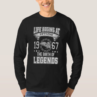 Life Begins At Fifty Five 1967 The Birth Of Legend T-Shirt