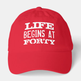 Life begins at forty funny 40th Birthday party hat