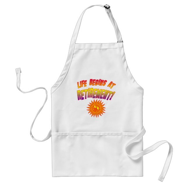 Life Begins at Retirement! Adult Apron (Front)