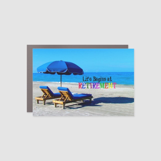 Life Begins at Retirement Car Magnet (Front)