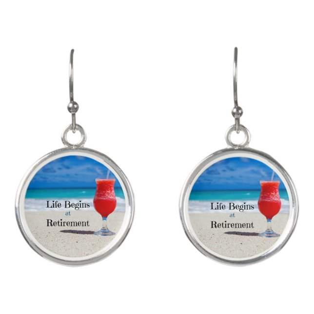 Life Begins at Retirement, Earrings (Front)