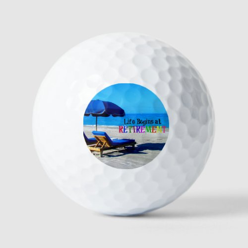 Life Begins at Retirement Golf Balls