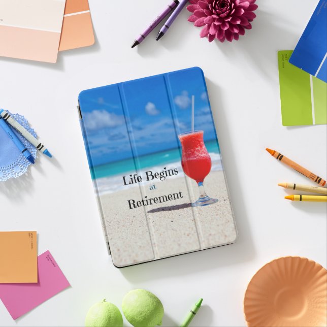 Life Begins at Retirement iPad Pro Cover (Desk)