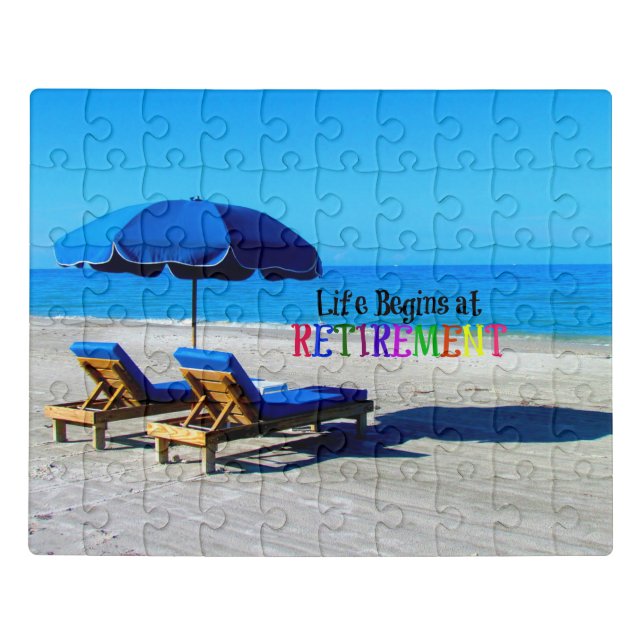 Life Begins at Retirement Jigsaw Puzzle (Puzzle Horizontal)