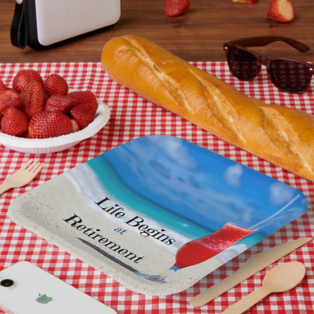 Life Begins at Retirement, Paper Plates (Picnic)