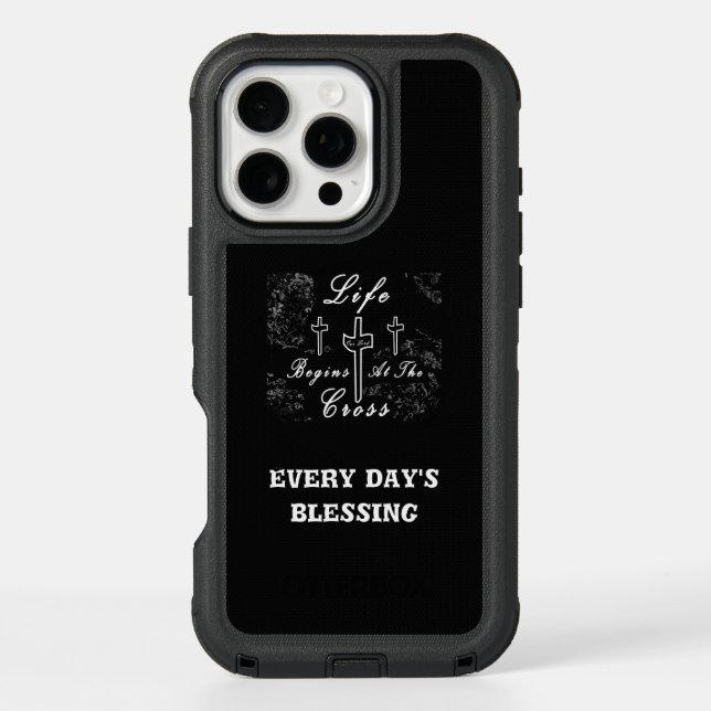 Life begins at the cross  otterbox iPhone case (Back)