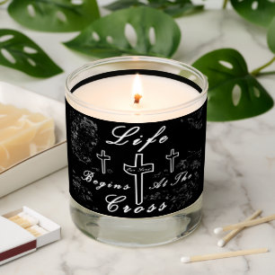Life begins at the cross  scented candle