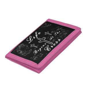 Life begins at the cross tri-fold wallet