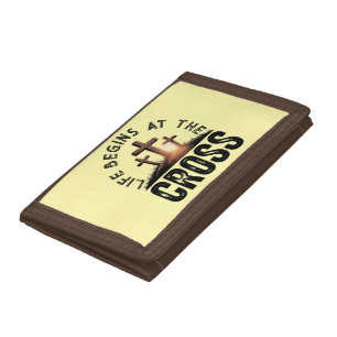Life begins at the Cross Trifold Wallet