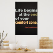 Life begins at the end (Large Template Editable) Poster (Kitchen)