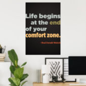 Life begins at the end (Large Template Editable) Poster (Home Office)