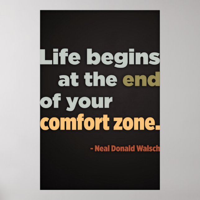 Life begins at the end (Large Template Editable) Poster (Front)