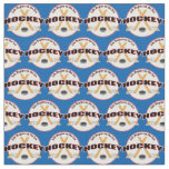 Life Begins Crossed Hockey Sticks and Puck Fabric