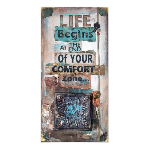 Life Begins End of Your Comfort Zone Art Print