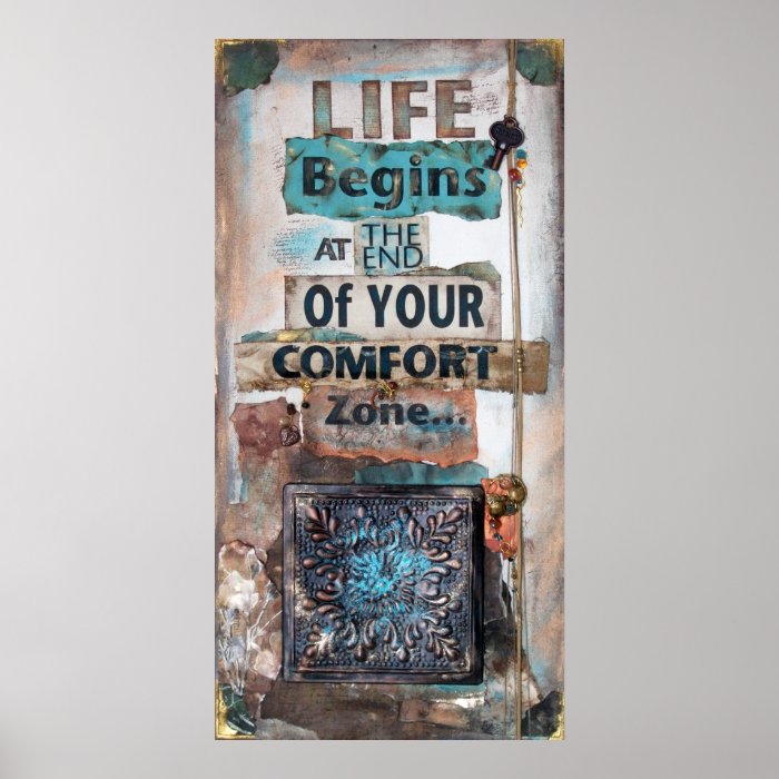 Life Begins Mixed Media Poster