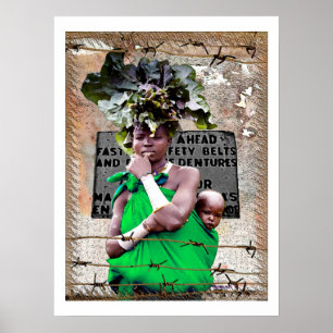 Life Behind a Barb Wire Fence Poster