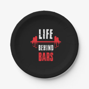 life behind bars paper plates