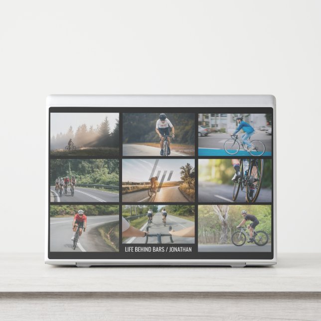 Life Behind Bars Personalize Images Bicycle Lovers HP Laptop Skin (Front)