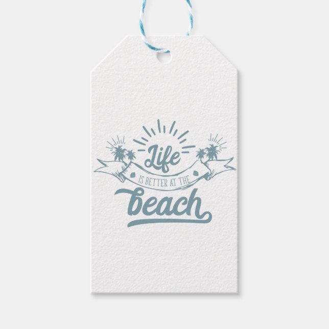Life Better at Beach Gift Tags (Front)