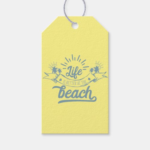 Life Better at Beach Gift Tags