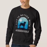 Life Better Aussiedoodle Vintage Blue Dog Mom Dad