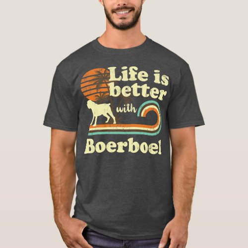 Life Better Boerboel Vintage Dog Mom Dad  T_Shirt