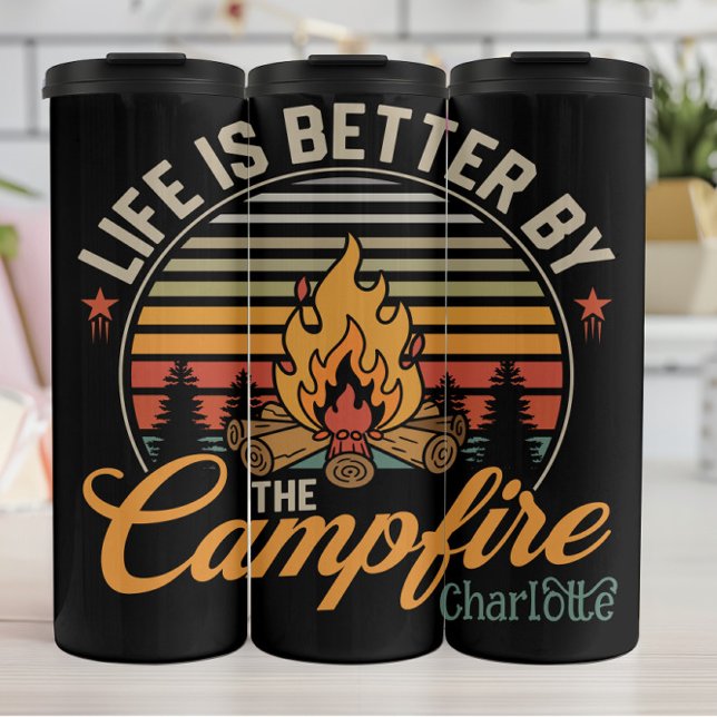 Life Better: Campfire Glow, Outdoor Peace Thermal Tumbler (Creator Uploaded)