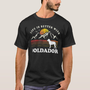 Life Better Goldador Vintage Dog Mom Dad T-Shirt