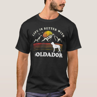 Life Better Goldador Vintage Dog Mom Dad T-Shirt
