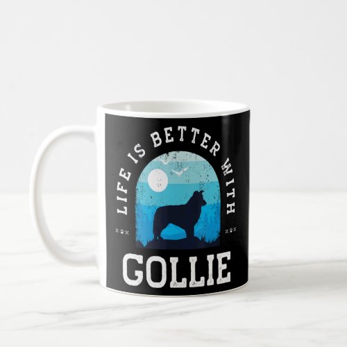 Life Better Gollie Vintage Blue Dog Mom Dad  Coffee Mug
