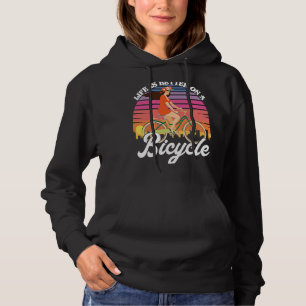 Life Better On Bicycle Girl Cycling Biking Cyclist Hoodie