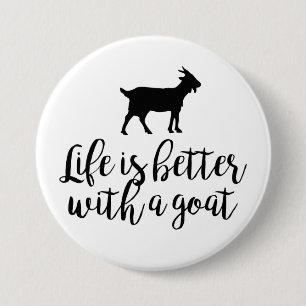 Life Better With Goat Button