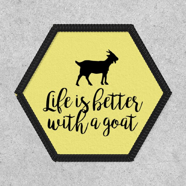 Life Better With Goat Iron ON Patch (Front)