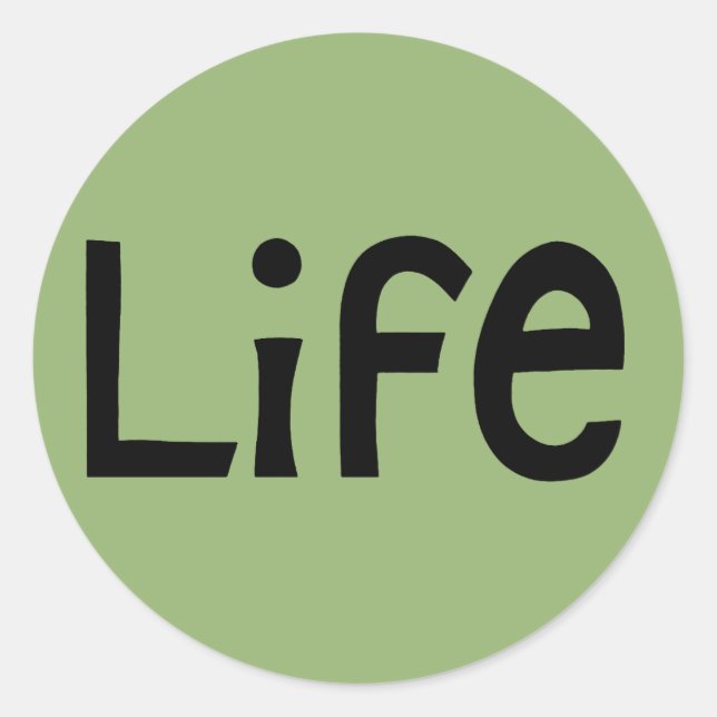 Life black Sticker (Front)