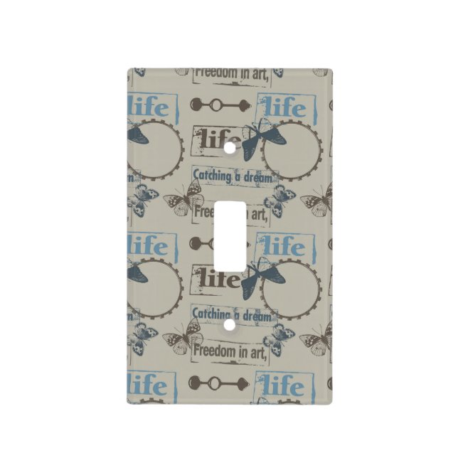 Life Butterfly Light Switch Cover (Front)