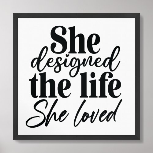 Life by Design Inspirational Quote Framed Art