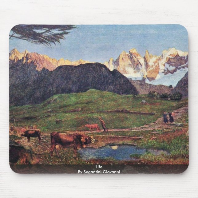 Life By Segantini Giovanni Mouse Pad (Front)