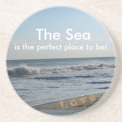Life By the Sea Beach Sand Drink Coasters