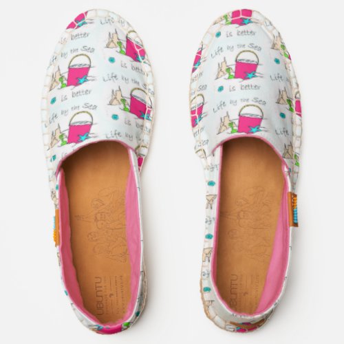 Life By The Sea Beach Toys Pattern Espadrilles