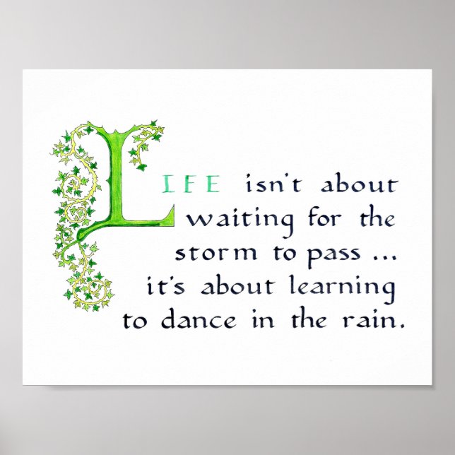 Life calligraphy quota poster (Front)