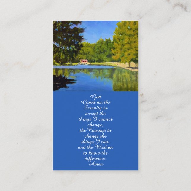 Life Celebration Landscape Funeral Card (Front)