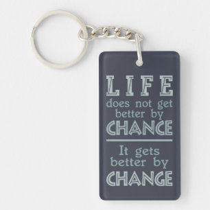 LIFE CHANGE custom monogram key chain