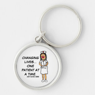 Life Changing Nurse Cartoon Keychain