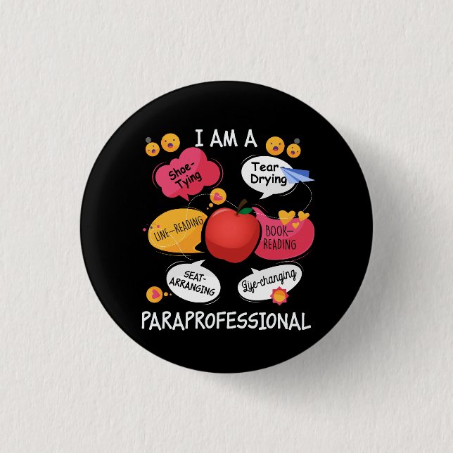 Life Changing Paraprofessional - Para Squad Parapr Button (Front)