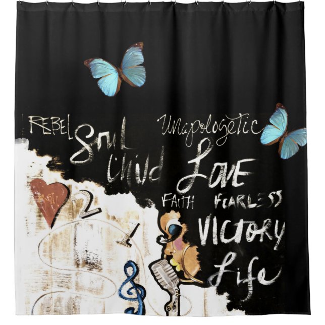 Life Check Shower Curtain (Front)