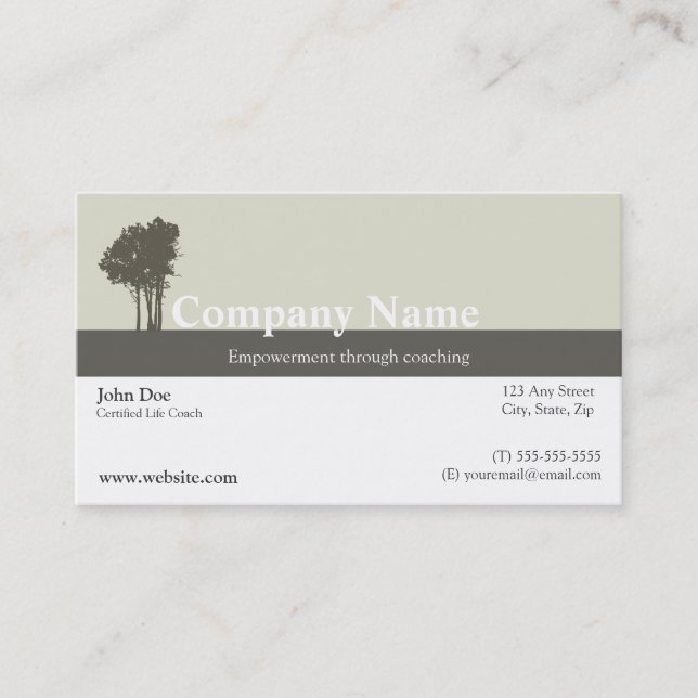 Life Coach Business Card (Front)