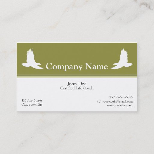 Customizable Life Coach Business Card Template