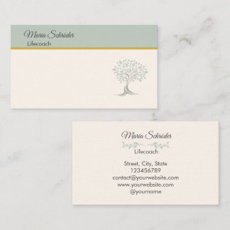 Life Coach Business Card with Tree of Life Design