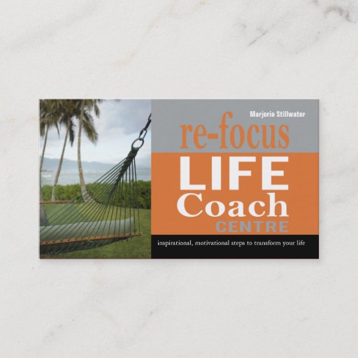 Customizable Life Coach Centre Personal Goals Motivational Business Card Templates