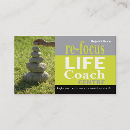 Customizable Life Coach Centre Personal Goals Motivational Business Card Template